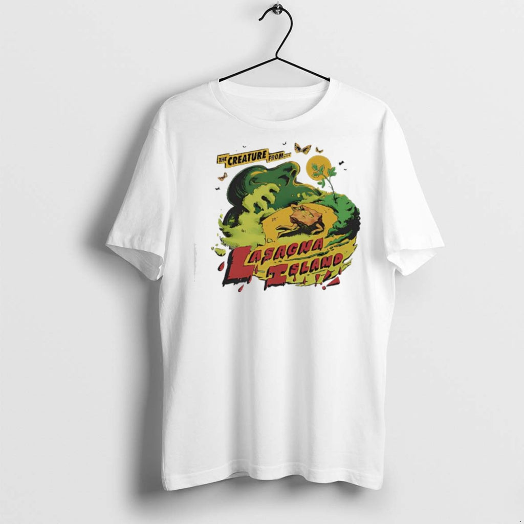 Premium The Creature From Lasagna Island Graphic T Shirts