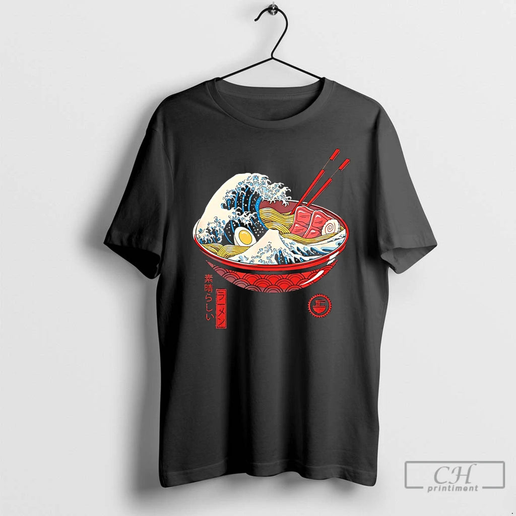 Premium The Great Wave Off Kanagawa Ramen T Shirts