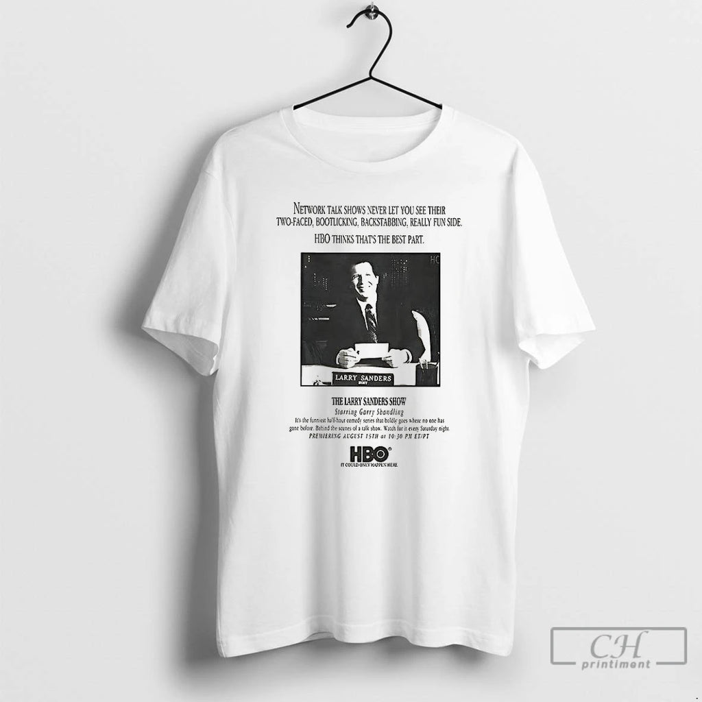 Premium The Larry Sanders Show Starring Garry Shandling Hbo Tv Show Vintage T Shirts