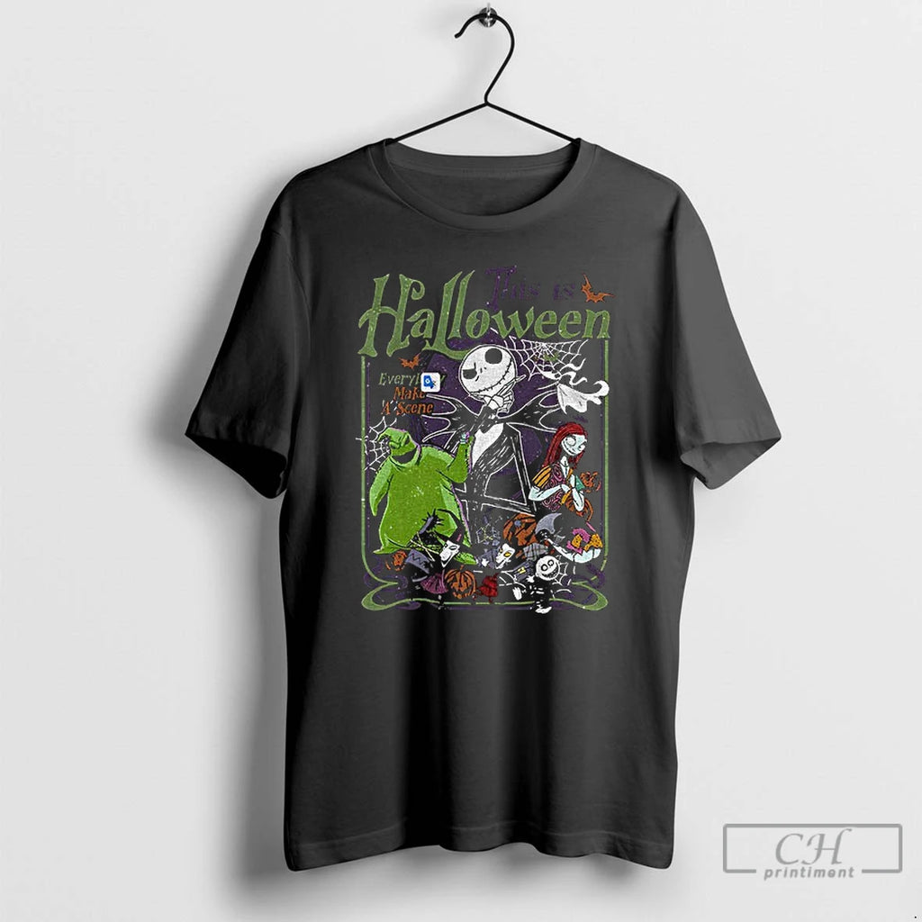 Premium The Nightmare Before Christmas Jack Skellington Sally Oogie Boogie This Is Halloween T Shirts