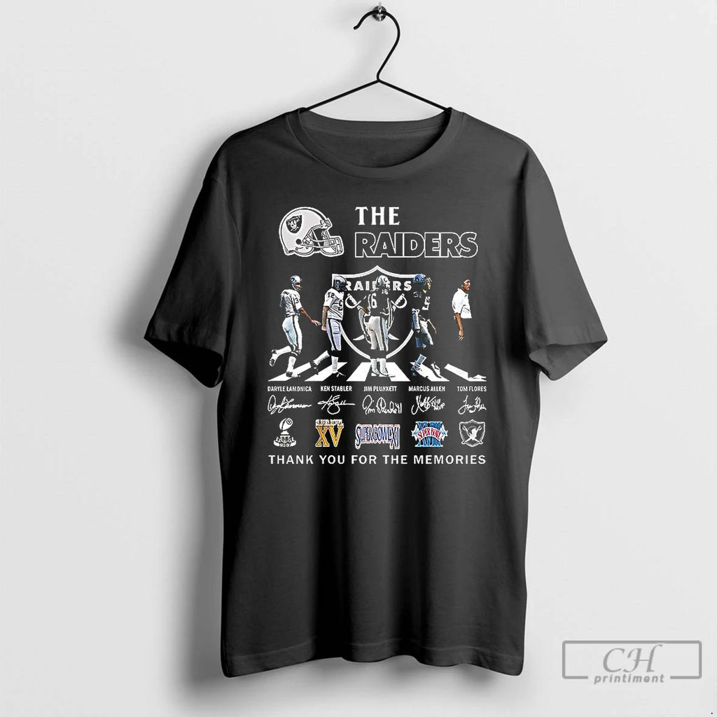 Premium The Raiders Legend Thank You For The Memories Signature T Shirts