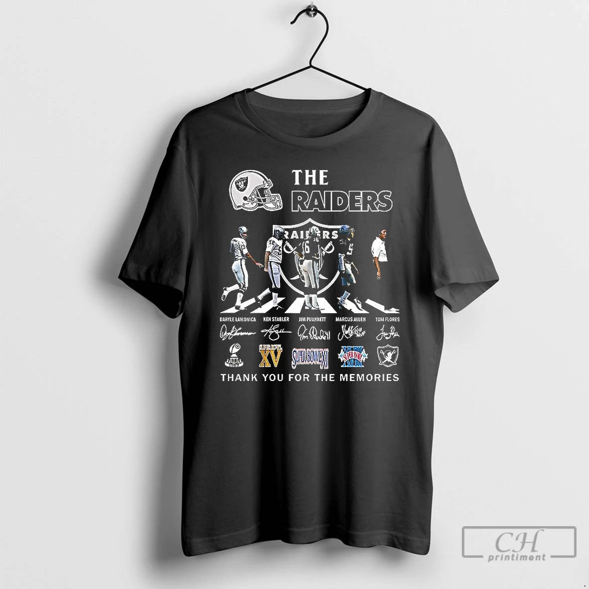 Premium The Raiders Legend Thank You For The Memories Signature T Shirts