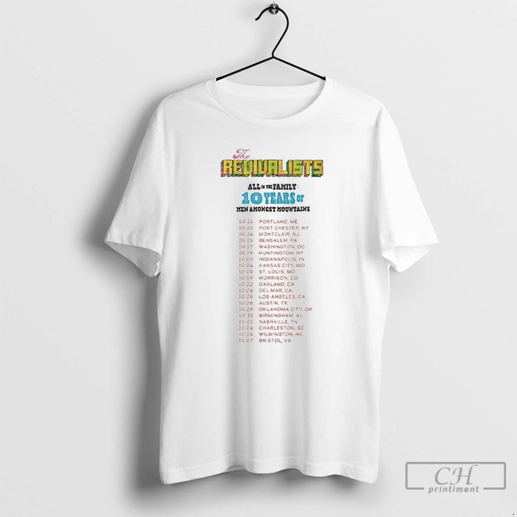 Premium The Revivalists Fall 2025 Tour Schedule T Shirts