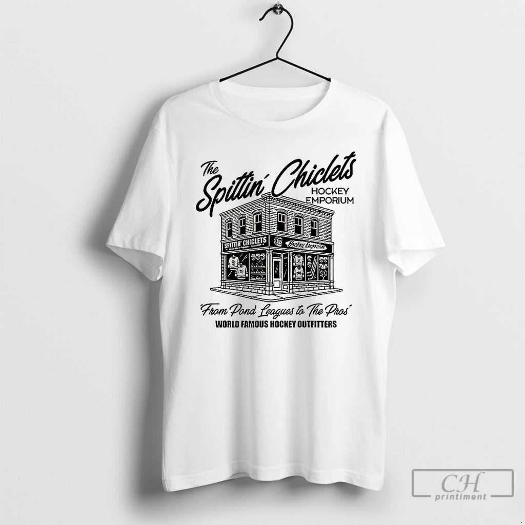Premium The Spittin Chiclets Hockey Emporium From Pond Leaguest To The Pros Retro T Shirts