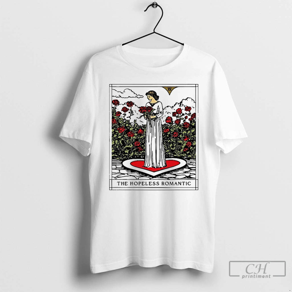 Premium The Hopeless Romantic Tarot Card Valentines Day T Shirts