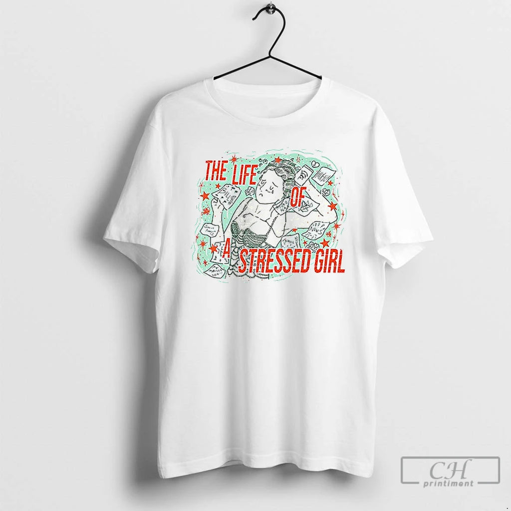 Premium The Life Of A Stressed Girl Ceramic Ceramic And Classic Dad Cap T Shirts