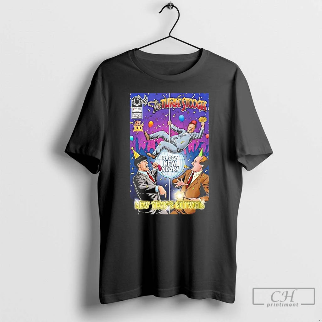 Premium Three Stooges New Years Nitwits T Shirts