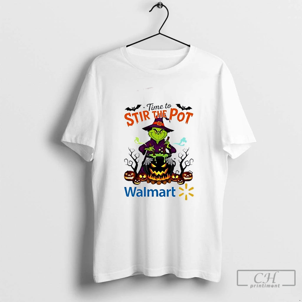 Premium Time To Stir The Pot Walmart X Grinch Happy Halloween T Shirts