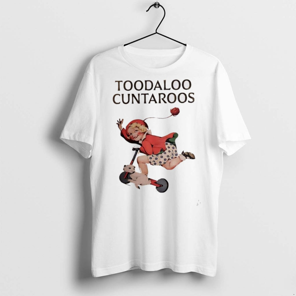 Premium Toodaloo Cuntaroos A Little Girl Riding A Scooter With A Dog T Shirts