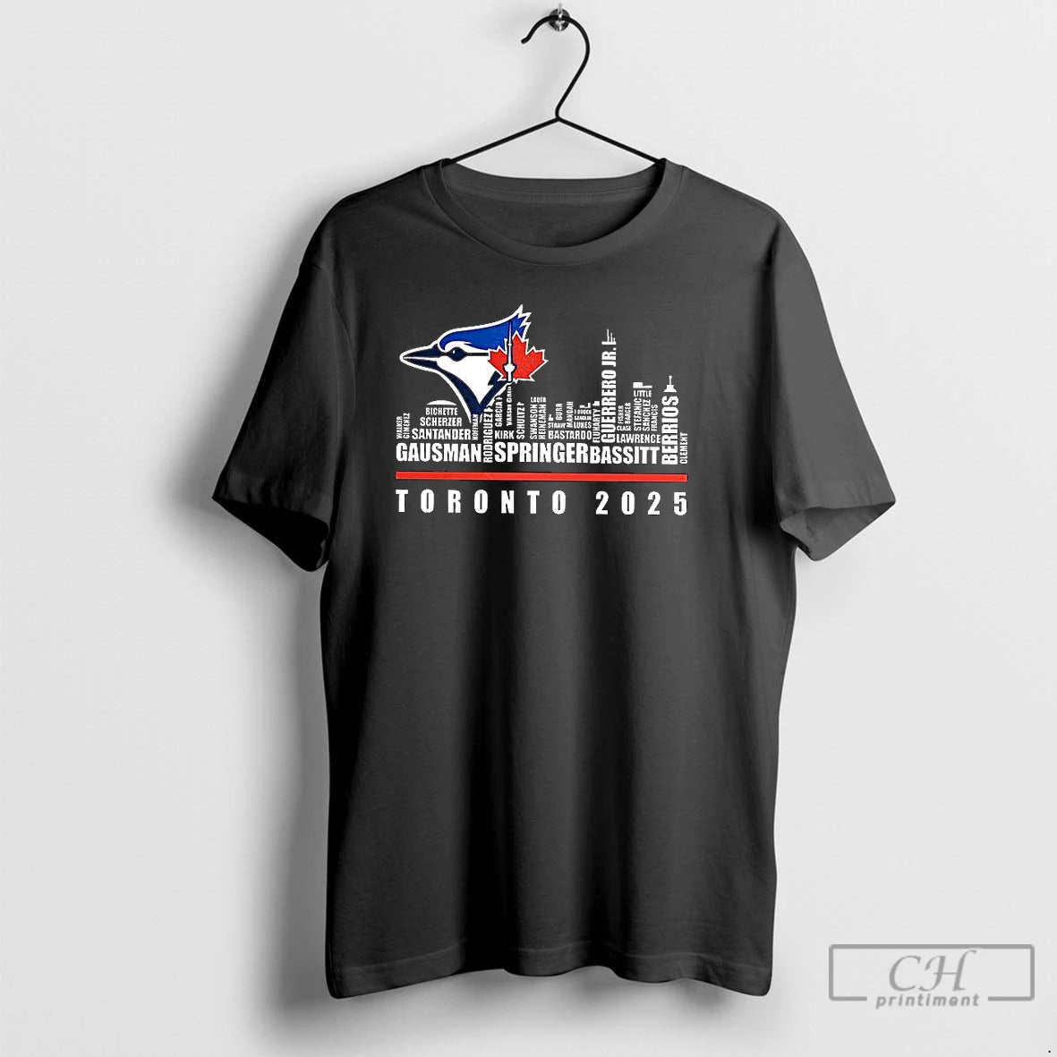 Premium Toronto Blue Jays Baseball 2025 Names Players Skyline T Shirts