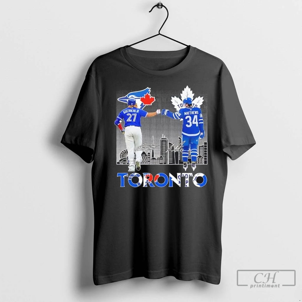 Premium Toronto City Sports Guerrero Jr Blue Jays X Matthews Maple Leafs Skyline