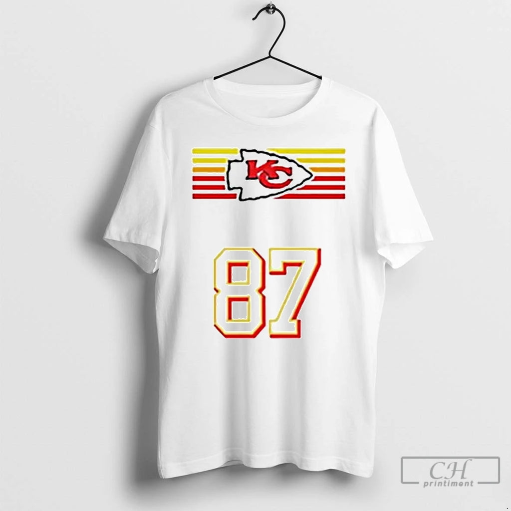 Premium Travis Kelce Pregame 87 Chiefs Logo Ornaments T Shirts