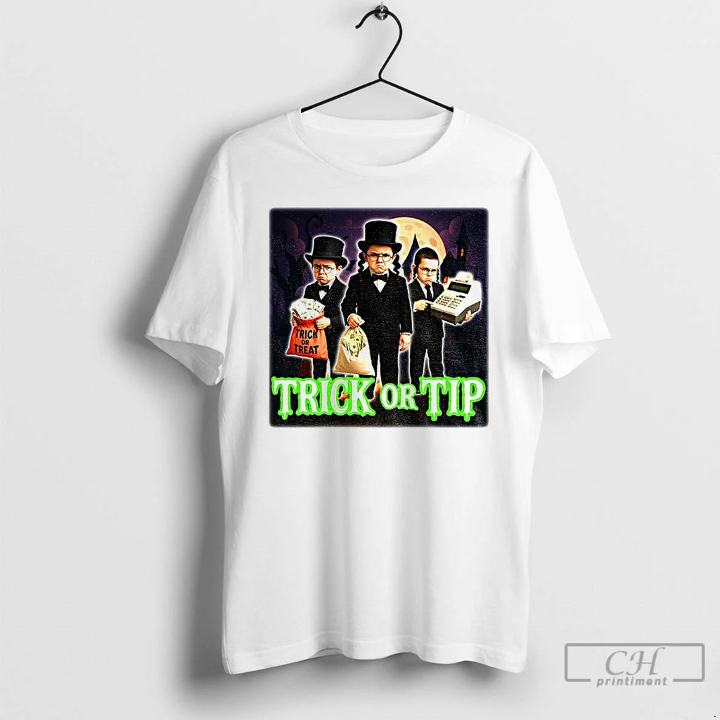 Premium Trick Or Tip Trick Or Treat Halloween Funny T Shirts