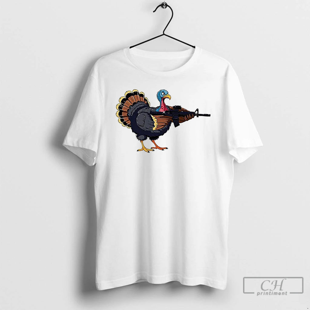 Premium Triggered Turkey Ready To Fight Grapchic T Shirts