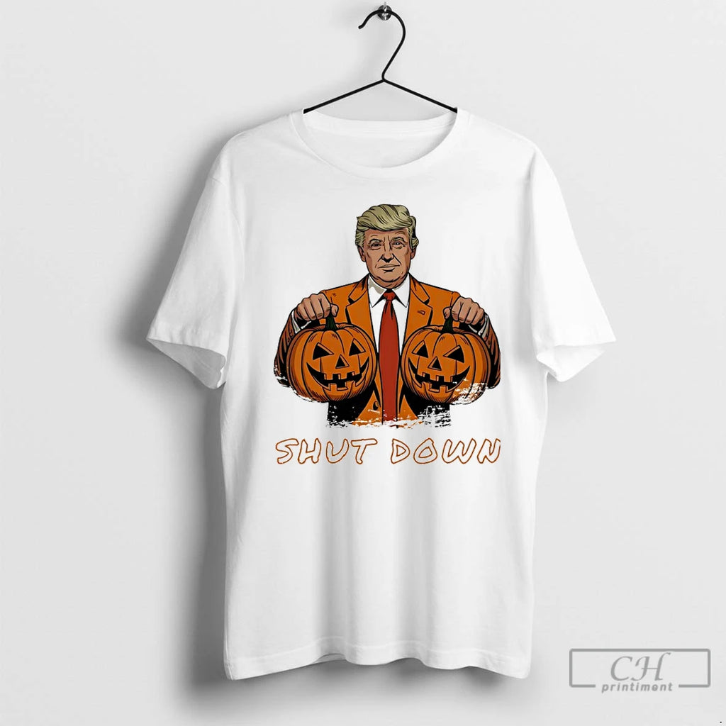 Premium Trump Pumpkin Government Shutdown 2025 Halloween