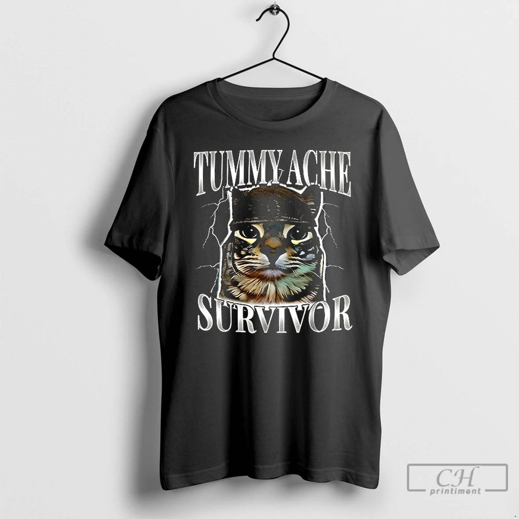 Premium Tummy Ache Survivor Cat T Shirts