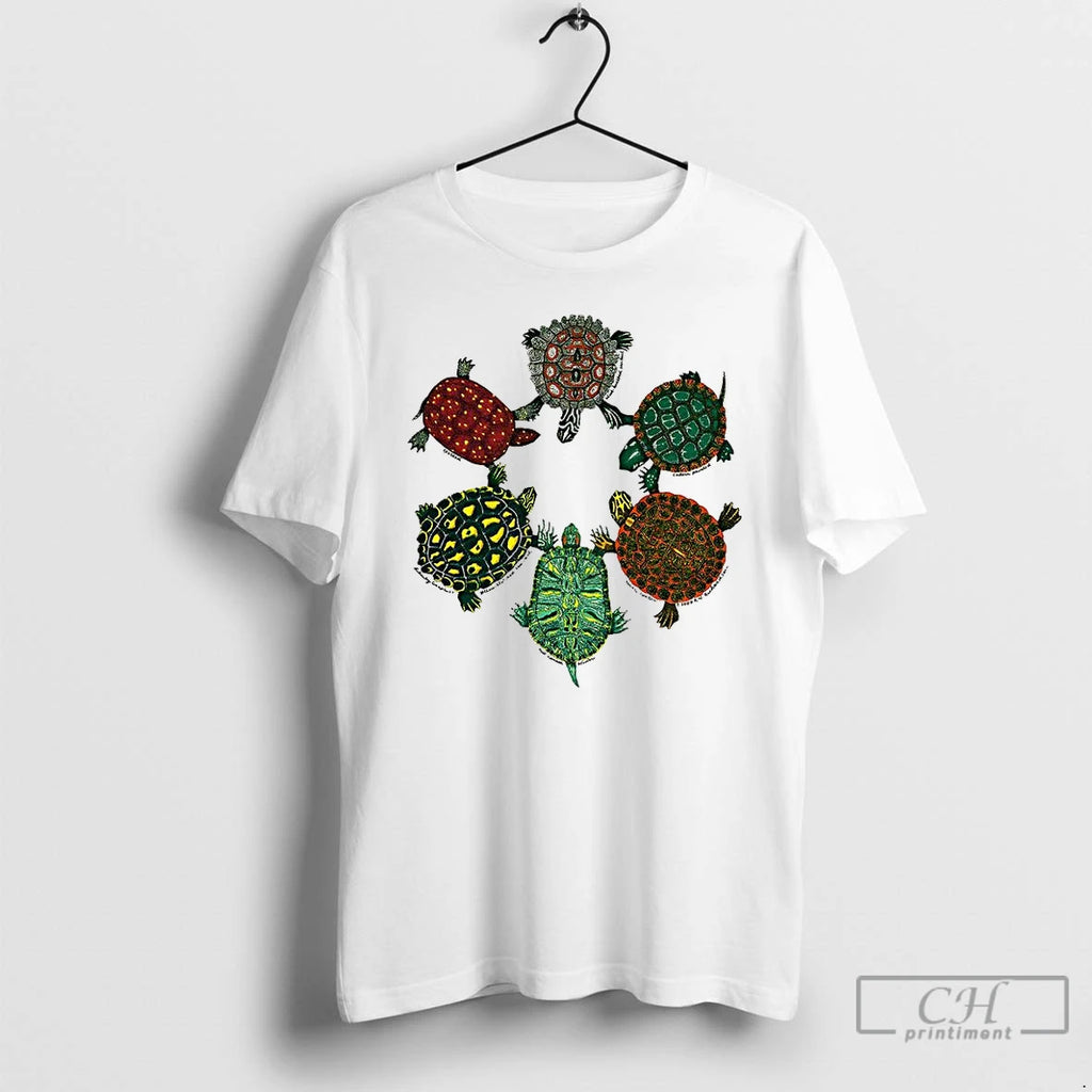Premium Turtle Arranged In A Circle Graphic T Shirts