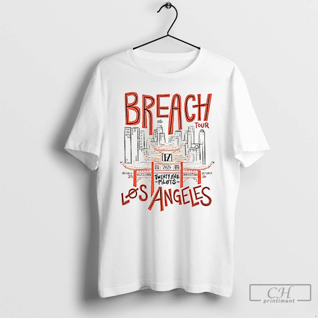 Premium Twenty One Pilots Breach Tour Los Angeles 2025 Ceramic Ceramic And Classic Dad Cap