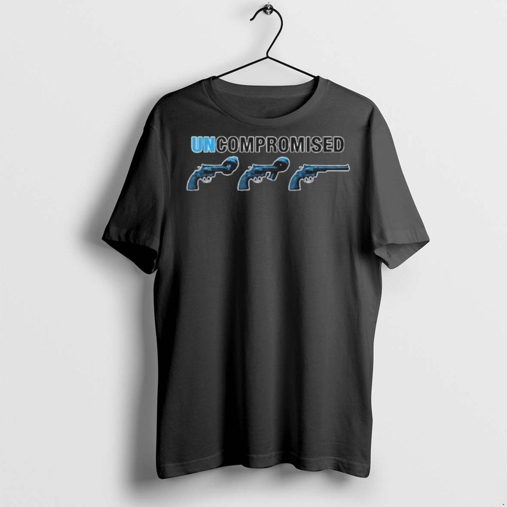 Premium Uncompromised Three Blue Pistols T Shirts