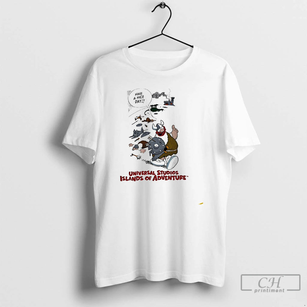 Premium Universal Studios Islands Of Adventure Viking T Shirts