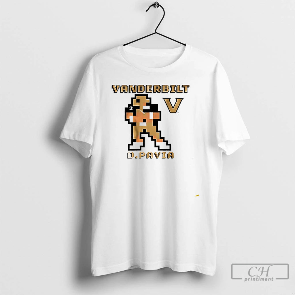 Premium Vanderbilt Commodores Football Diego Pavia Pixel T Shirts