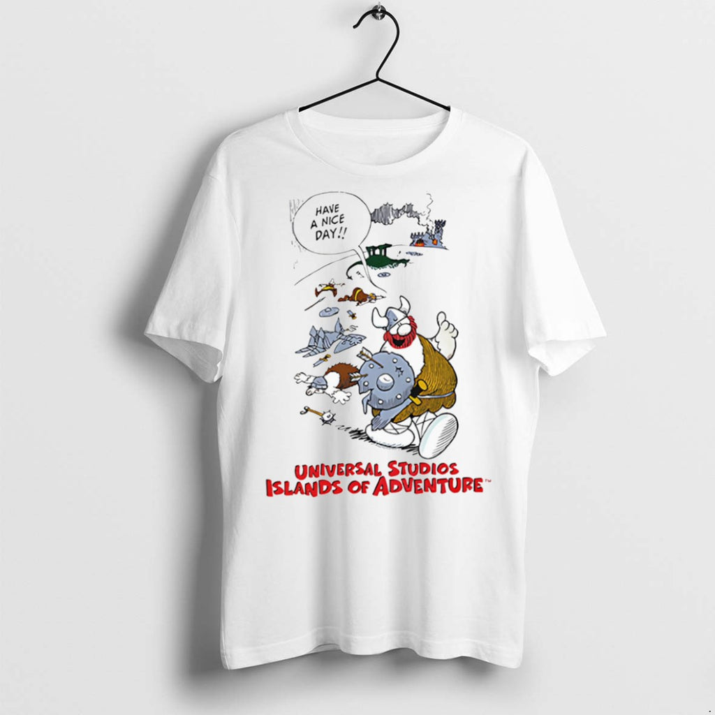 Premium Vintage Universal Studios Islands Of Adventure Viking T Shirts