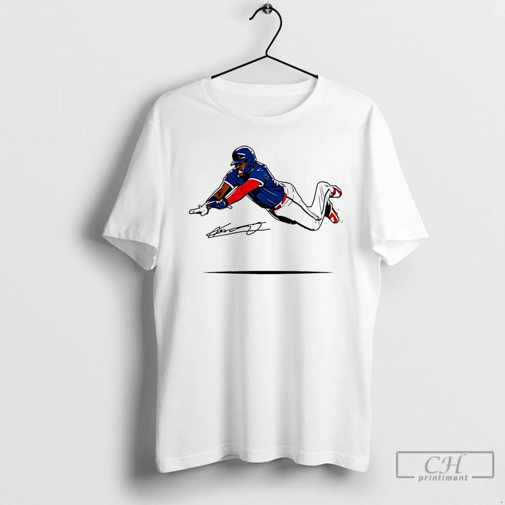 Premium Vladimir Guerrero Jr Toronto Blue Jays Super Vlad Flying Slide Signature T Shirts