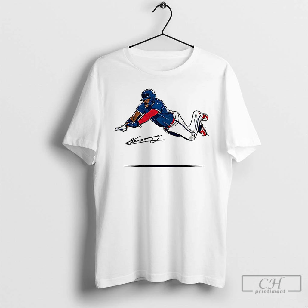 Premium Vladimir Guerrero Jr Toronto Blue Jays Baseball Super Vlad Flying Slide Signature T Shirts