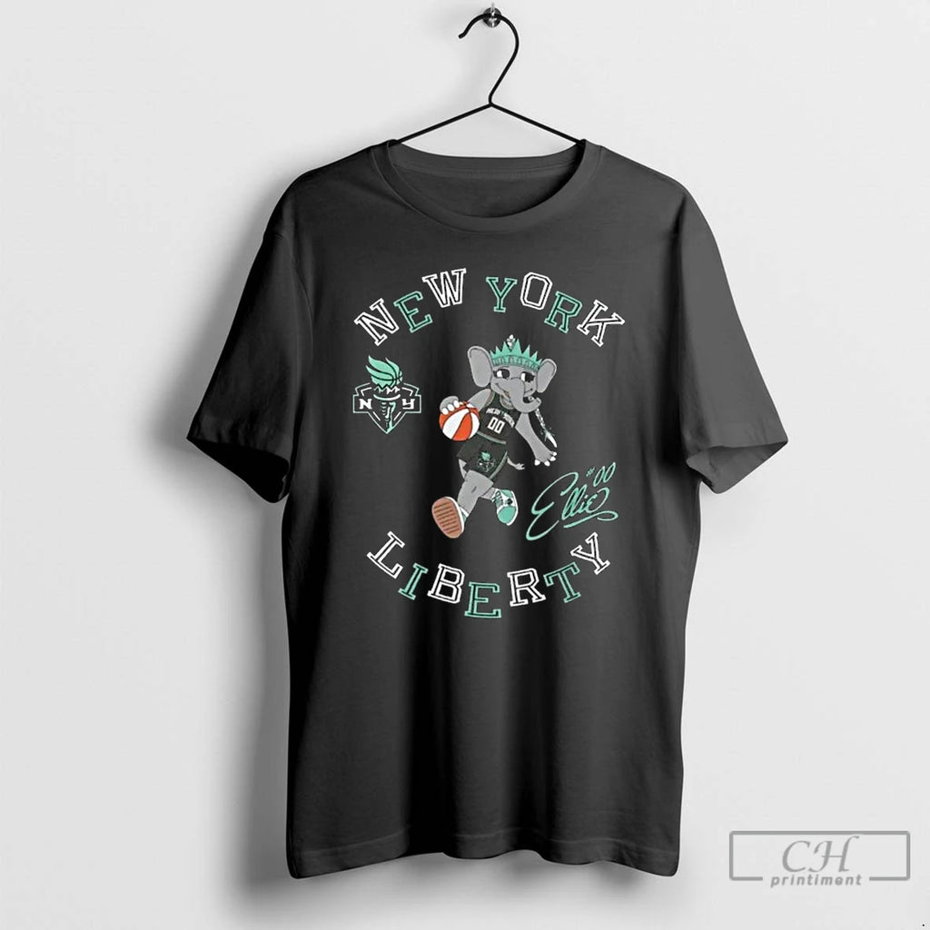 Premium Wnba New York Liberty Stadium Essentials Black Mascot Numero Uno 2025 Long Sleve