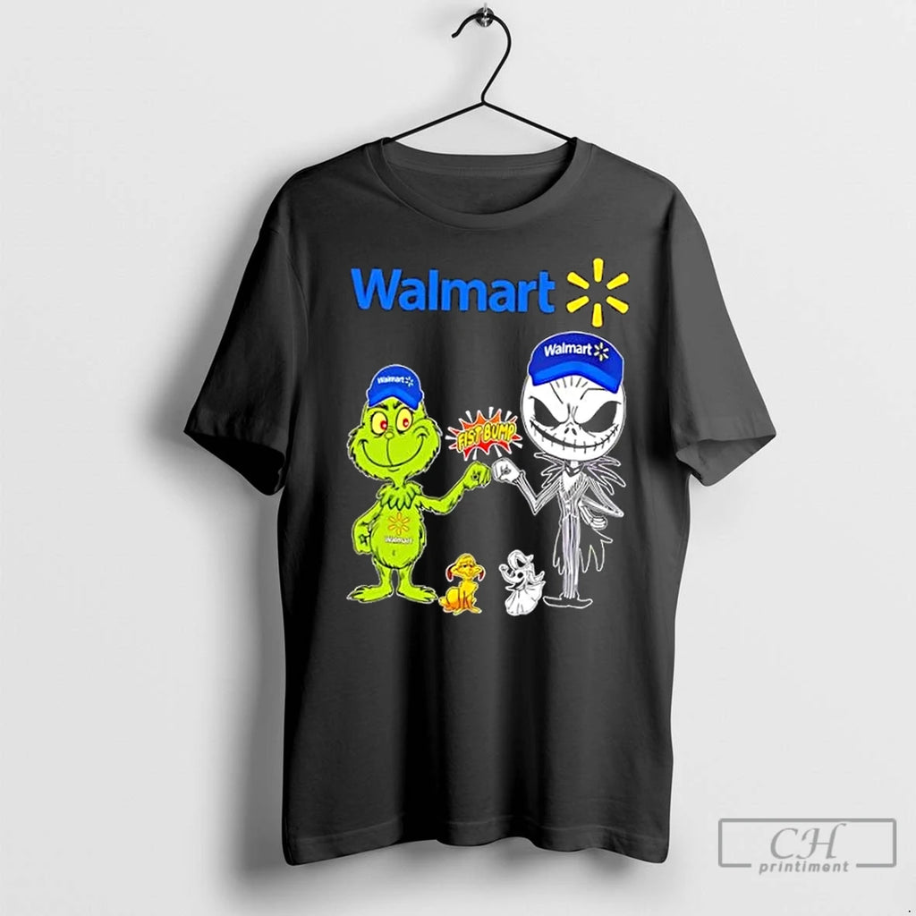 Premium Walmart X Grinch And Jack Skellington Fist Bump Uniwilling Friends