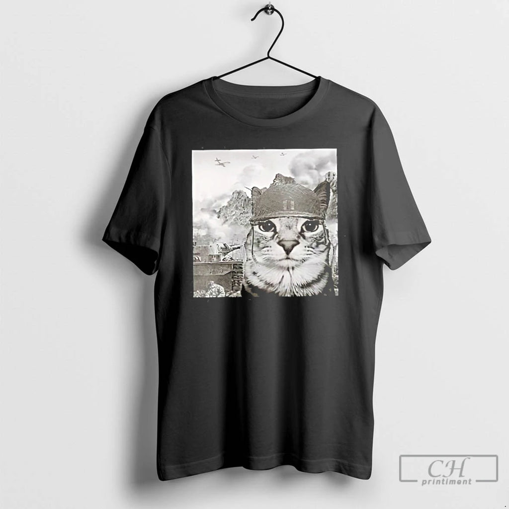 Premium War Cat In The Battlefield T Shirts