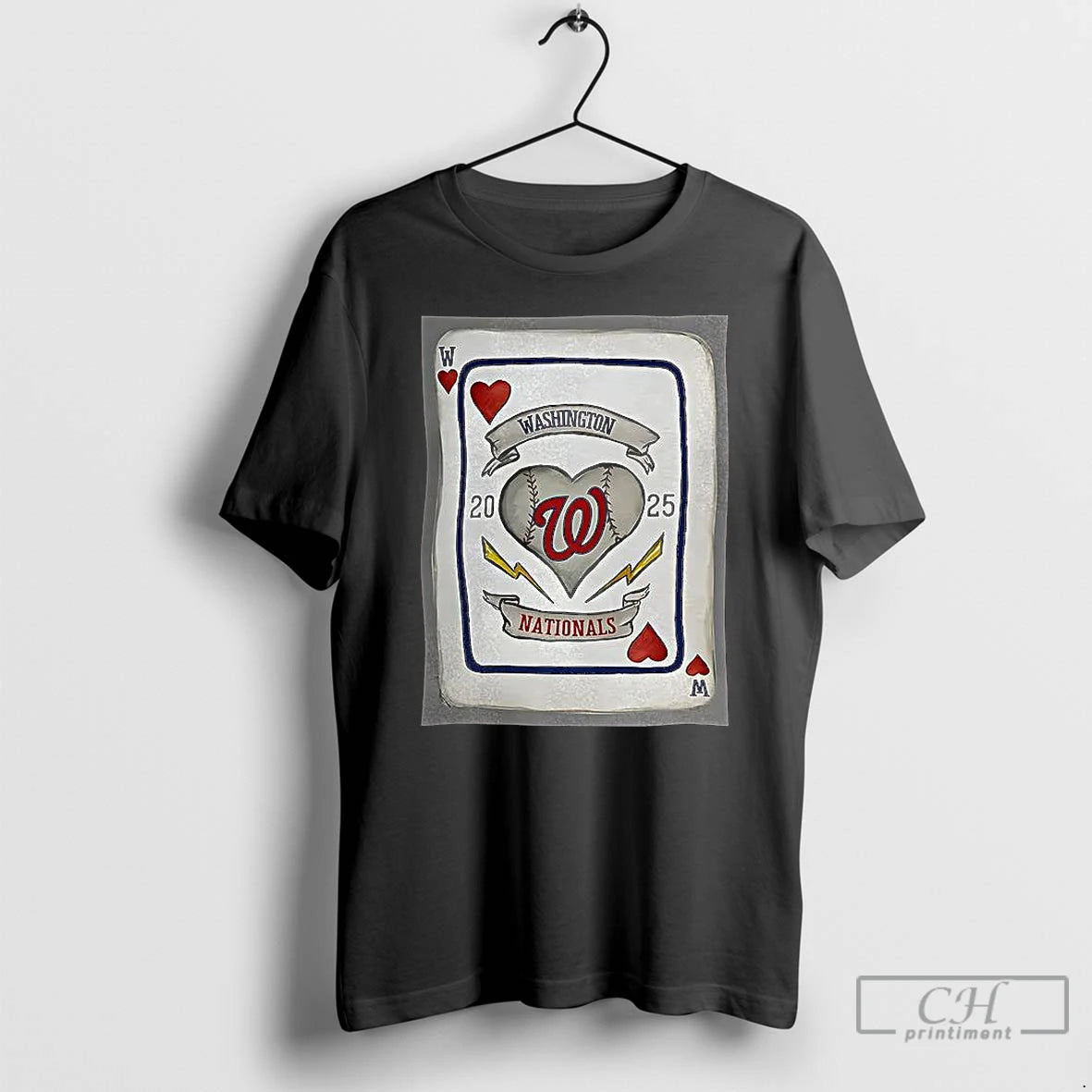 Premium Washington Nationals Basseball Card Heart X Tiny Turnip T Shirts
