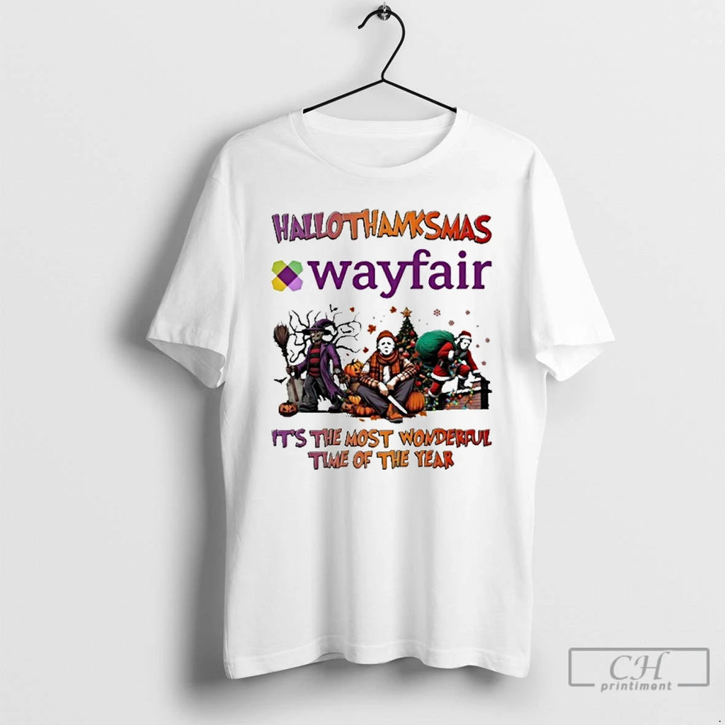 Premium Wayfair Horror Film Hallothanksmas Its The Most Wonderful Time Of The Year T Shirts