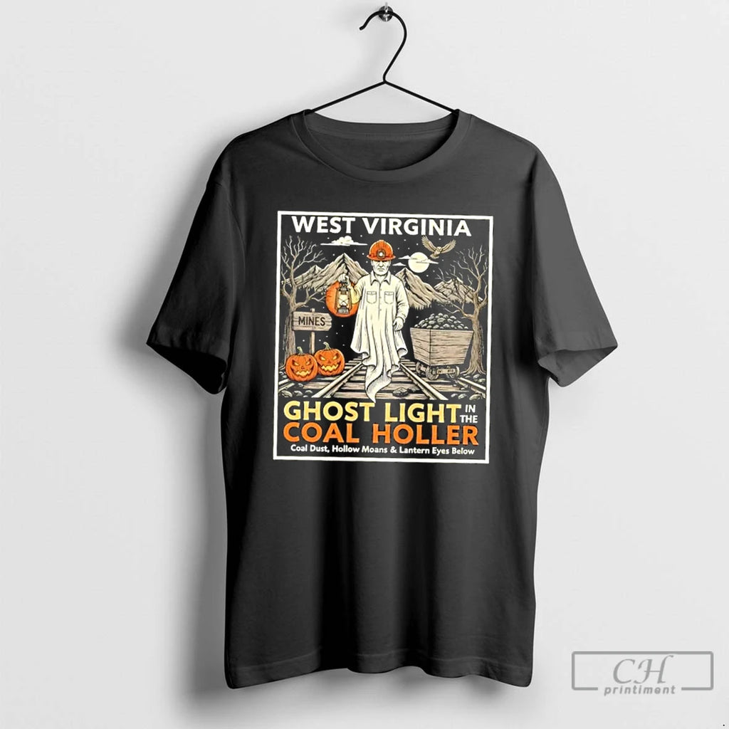 Premium West Virginia Ghost Light In The Coal Holler Halloween T Shirts