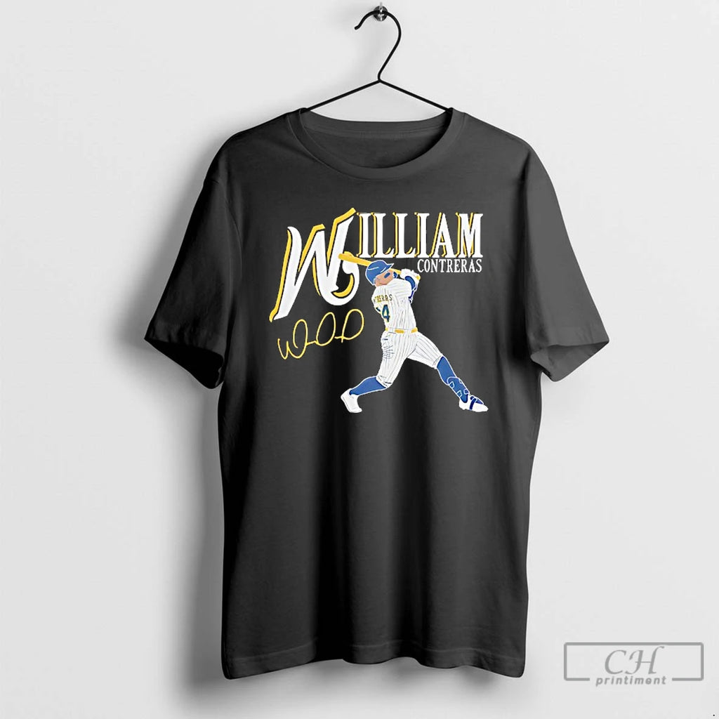 Premium William Contreras 24 Milwaukee Brewers Baseball Signature T Shirts