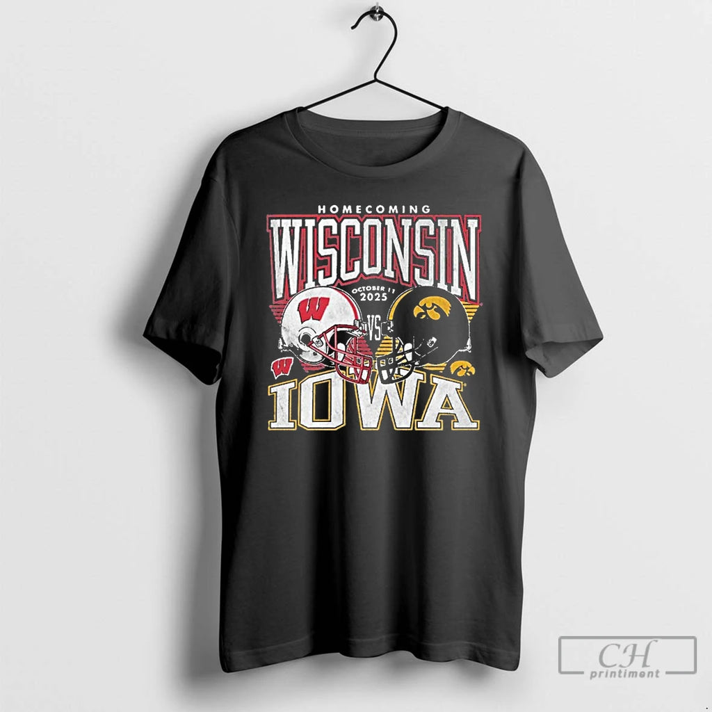 Premium Wisconsin Badgers Vs Iowa Hawkeyes 2025 Homecoming Gameday T Shirts