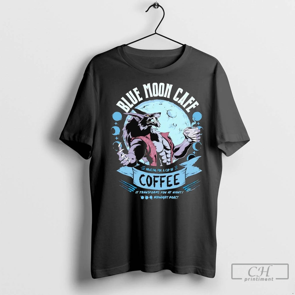 Premium Wolf Blue Moon Cafe Coffee It Transforms You At Night