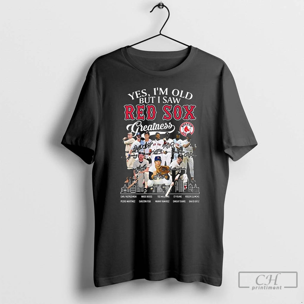 Premium Yes Im Old But I Saw Boston Red Sox Greatness 2025 Postseason Skyline Signatures