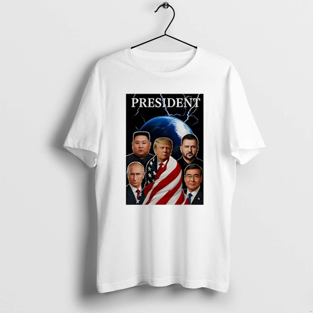 Presidents Global Trump Putin Zelenskyy Kim Jong Un Xi Jinping T Shirts