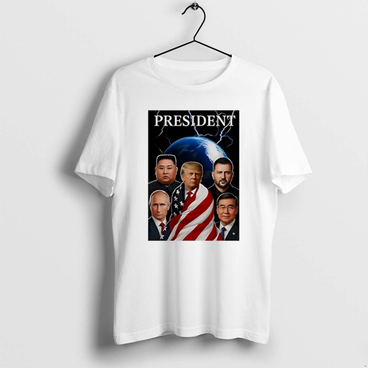 Presidents Global Trump Putin Zelenskyy Kim Jong Un Xi Jinping T Shirts