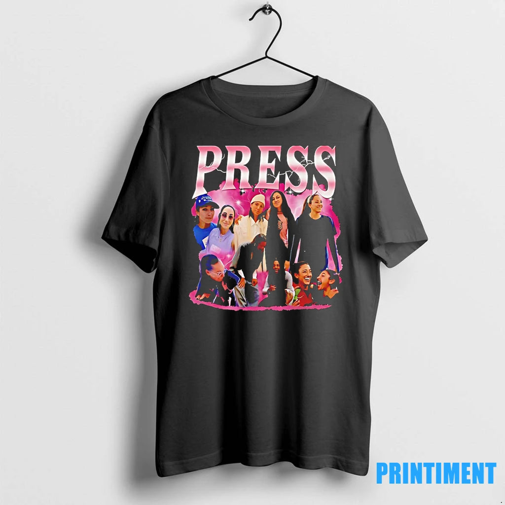 Press Pink Lightning Collage Basketball Players Tshirts Sweater