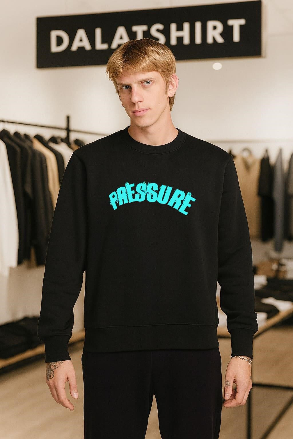 Pressure Teal Distressed shirt