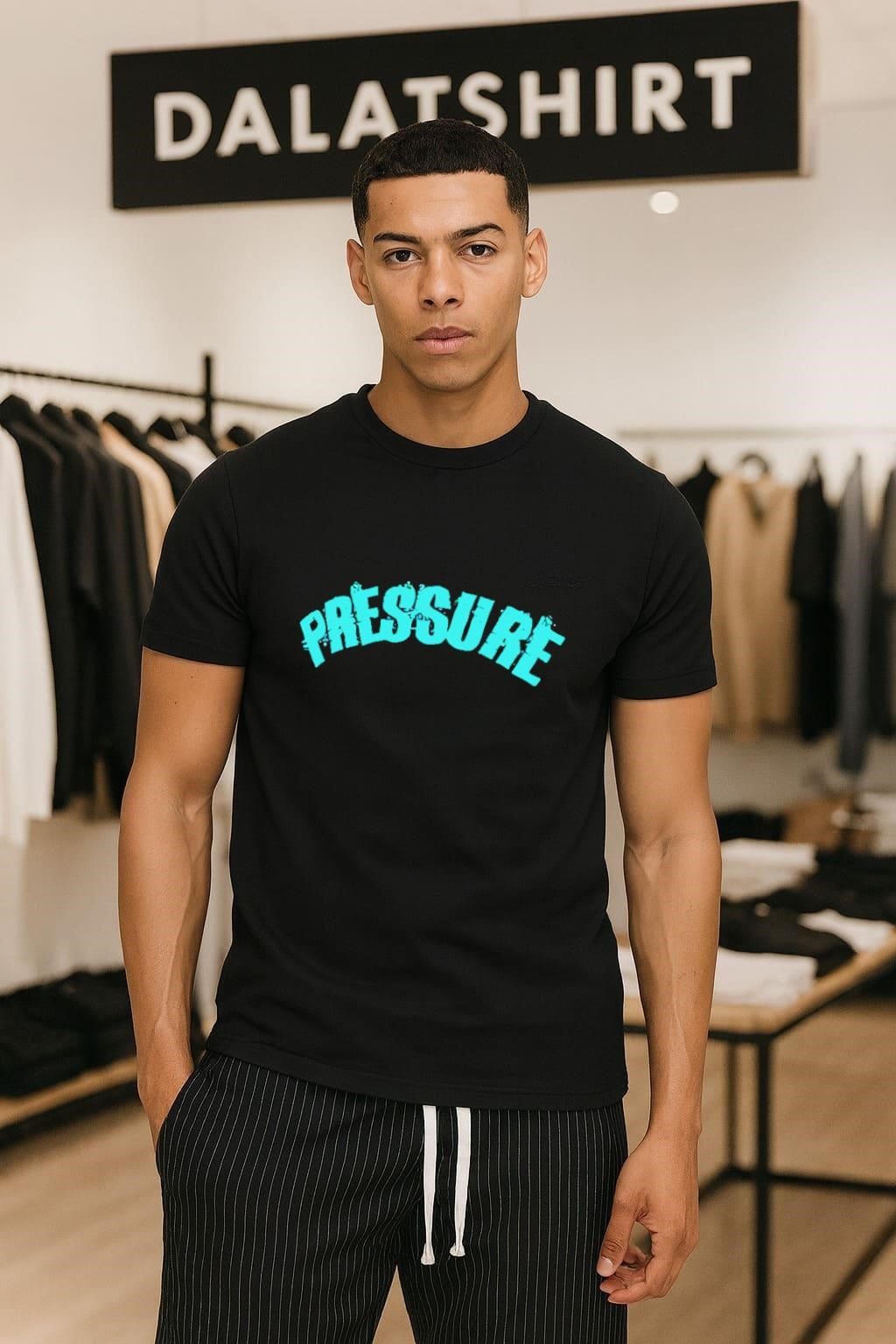 Pressure Teal Distressed shirt