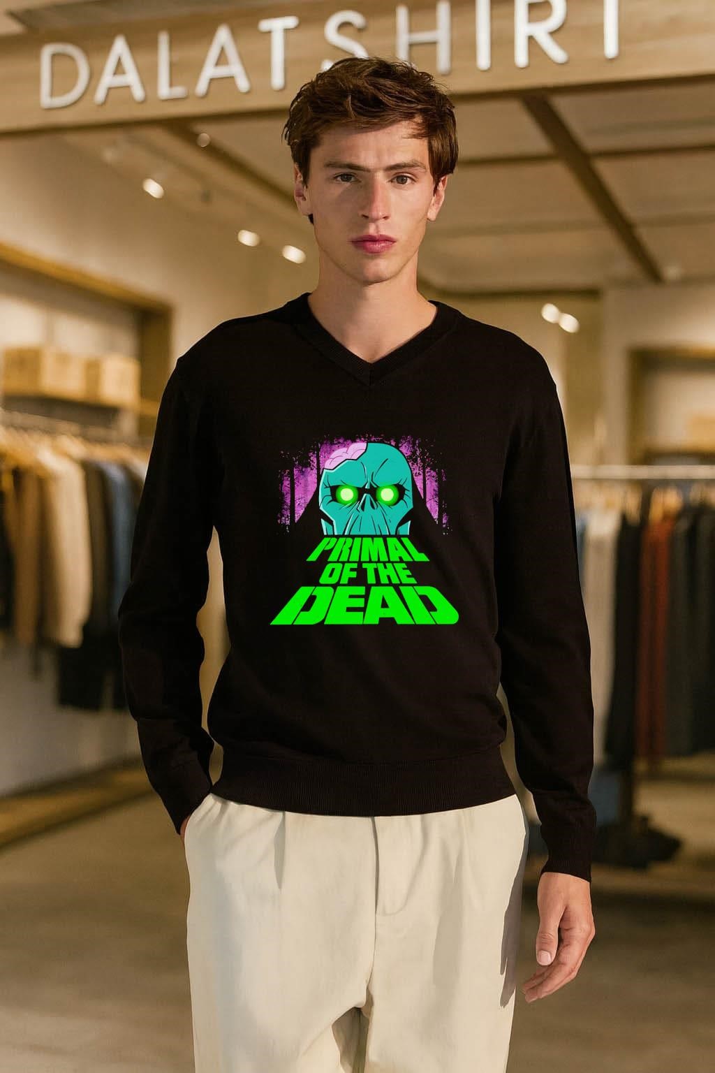 Primal of the Dead Green Zombie Head shirt