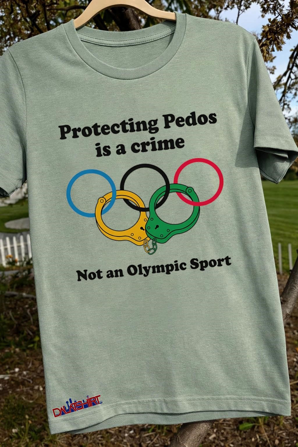 Protecting Pedos Is A Crime Not An Olympic Sport Handcuffs shirt