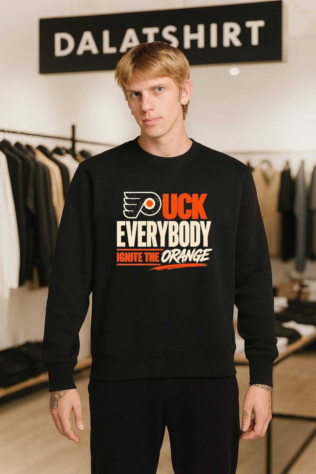 Puck Everybody Ignite The Orange Philadelphia Flyers Logo shirt