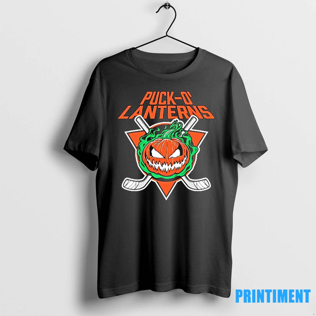 Puck O Lanterns Pumpkin Hockey Halloween Tshirts Sweater