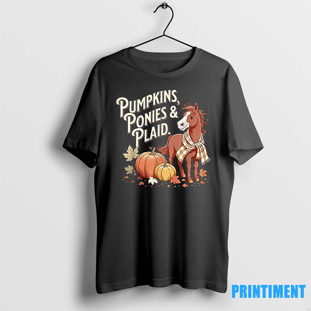 Pumpkins Ponies Plaid Tshirts Sweater