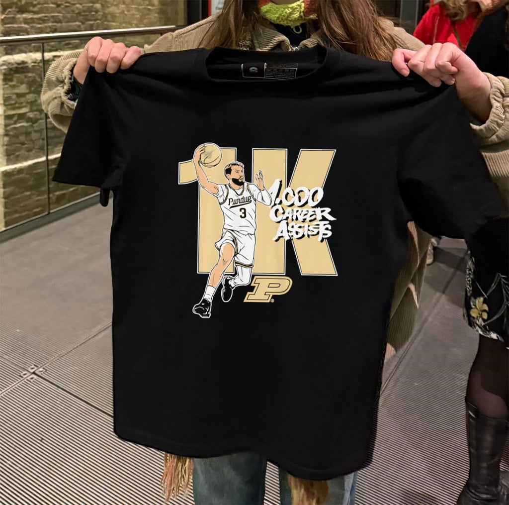 Purdue 1000 Career Assists basketball player shirt