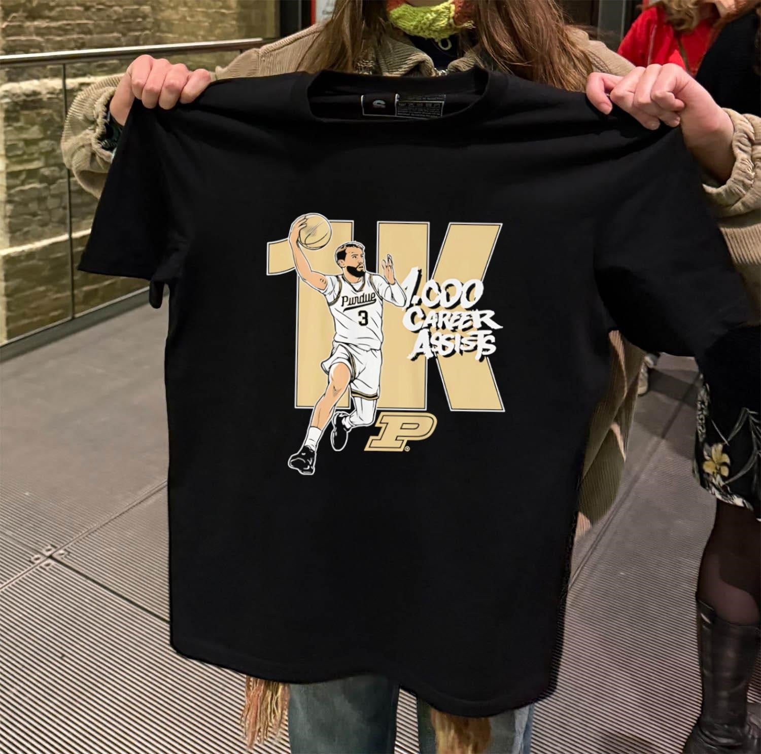 Purdue 1000 Career Assists basketball player shirt